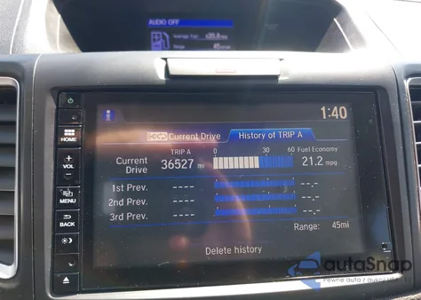 2015 Honda Cr-V Touring z USA, uszkodzony, nr VIN 5J6RM4H96FL133000